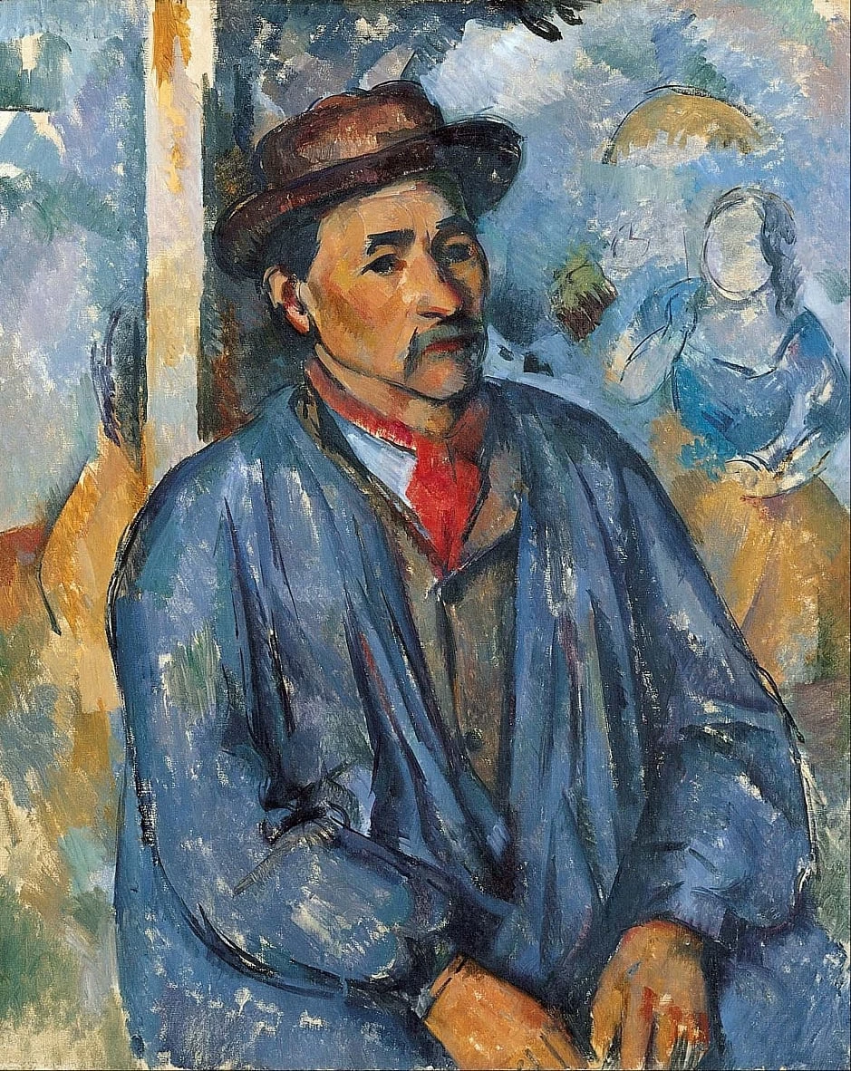Uomo in un grembiule blu , 1896